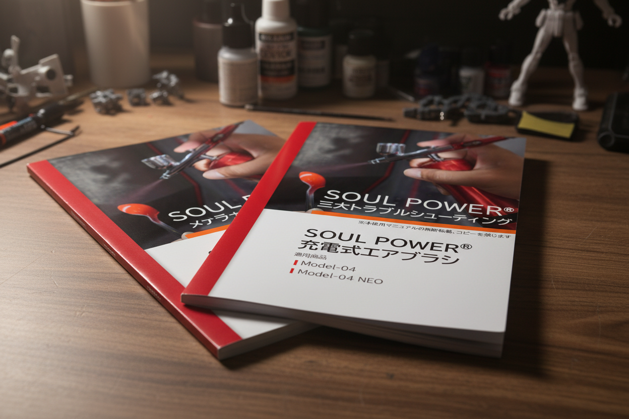 SOUL POWER マニュアル 薄暗い部屋のデスク